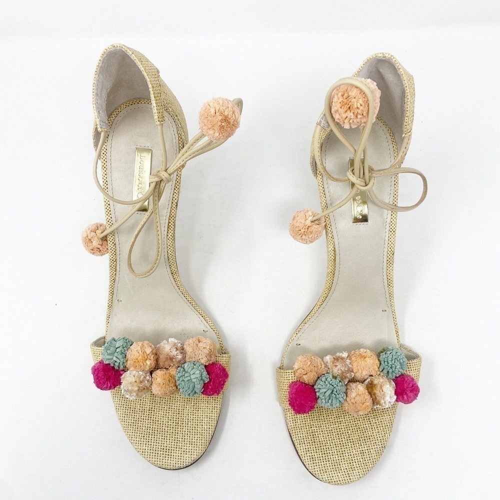 Louise et Cie Kizzy Colorful Pom Pom Heels 10 - Picture 5 of 10